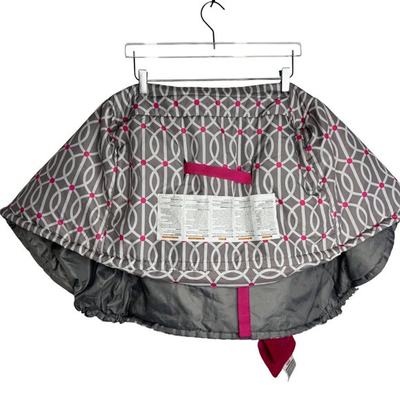 Boppy‎ Grey White Pink Shopping Cart Cover With Pink Owl Toy - Picture 4 of 8